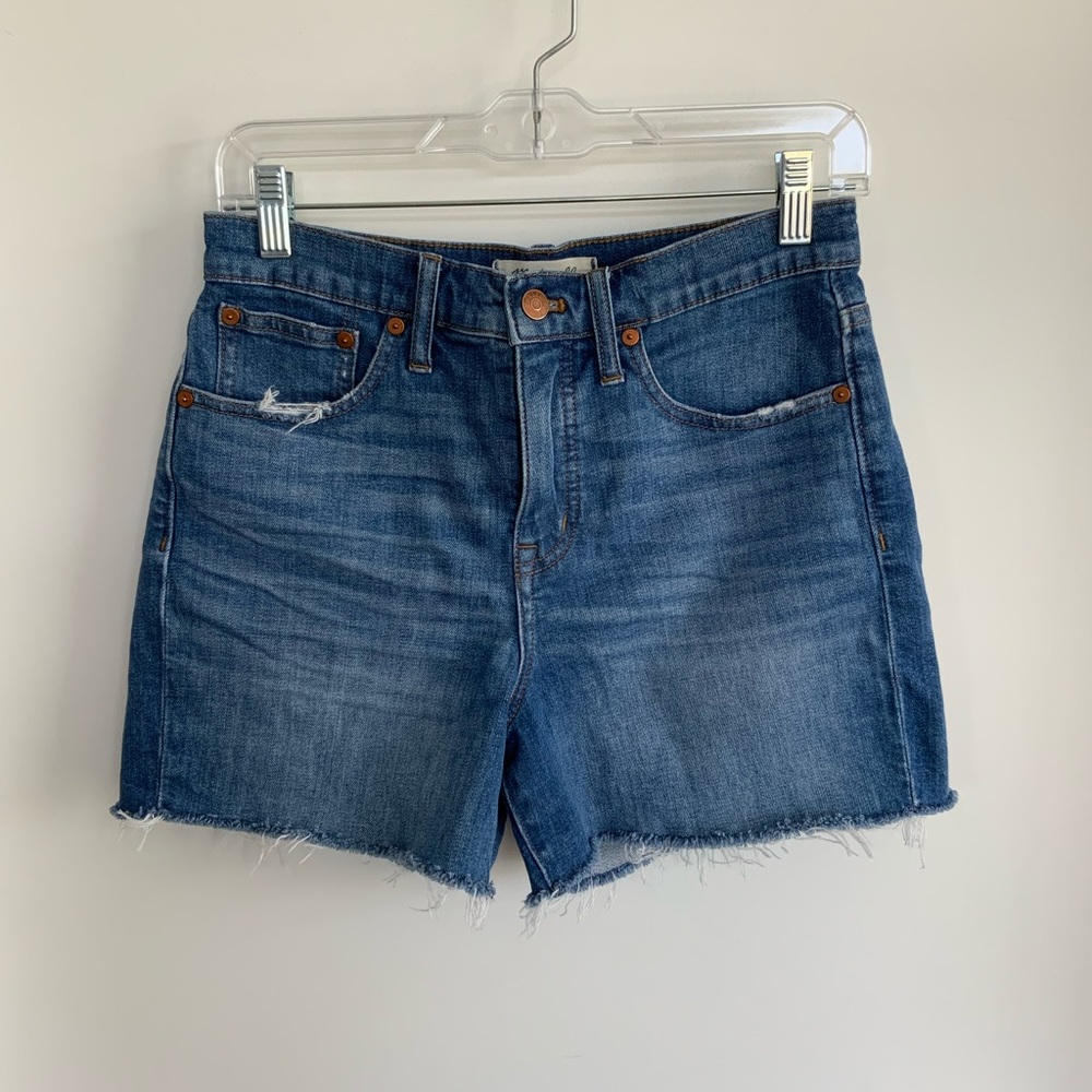 Madewell High Rise Cut Off Denim Shorts